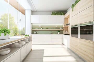 modern kitchen interior, generative ai