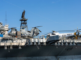 The Aircraft Carrier USS Midway on The Embarcadero, San Diego, California, USA