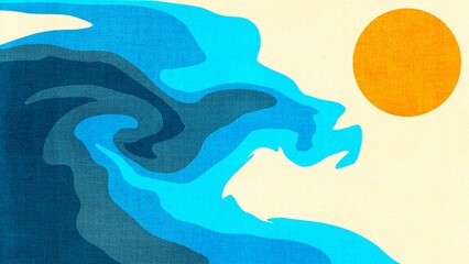 Art of waves fabric textured background