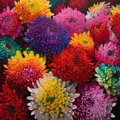 Fototapeta na wymiar Colorful chystanthemums
