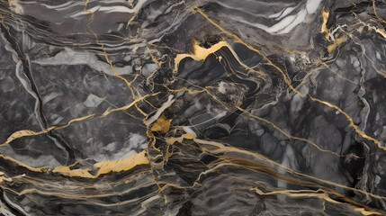 Dark gray Marble with beautiful patterned white and yellow texture background for interior design (ai generated)