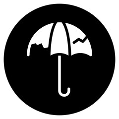 umbrella glyph icon