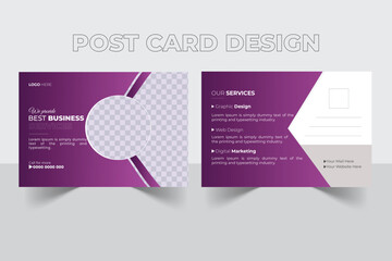 Corporate postcard design template. amazing and modern postcard design. stylish corporate postcard design bundle