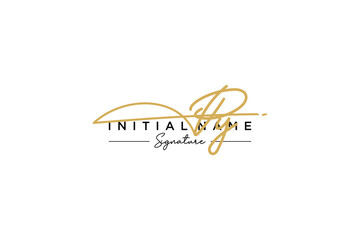 Fototapeta na wymiar Initial PY signature logo template vector. Hand drawn Calligraphy lettering Vector illustration.