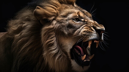 Fototapeta premium Immersive Wilderness Experience: Dive into the Depths of Pristine Nature as Majestic Wild Animals Emerge from the Shadows in 8K Ultra-High Definition Detail and Clarity