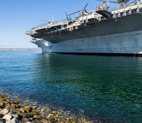 The Aircraft Carrier USS Midway on The Embarcadero, San Diego, California, USA