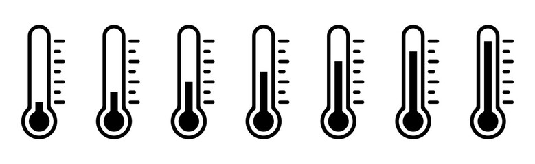 Thermometer vector icons set