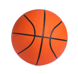 New orange basketball ball isolated on white