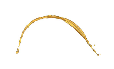 Splash of tasty fresh orange juice isolated on white