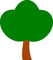 Simple tree illustration for drawing reference or icon