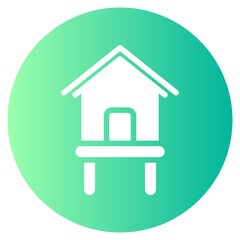 beach house gradient icon