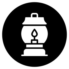fire lamp glyph icon
