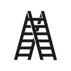 Ladder icon in flat style. Vector illustration.