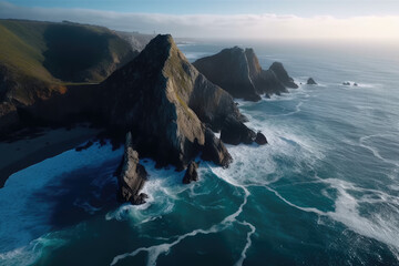 Rural Coastline made with generative ai