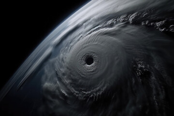 Hurricane from Space made with generative ai