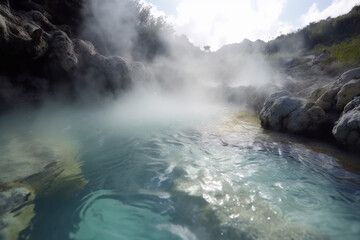 Hot Spring made with generative ai