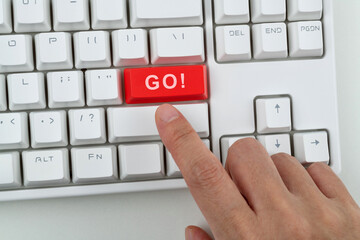 Modern keyboard with go button