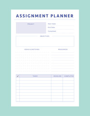 Assignment Plan Planner.