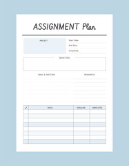 Assignment Plan Planner.