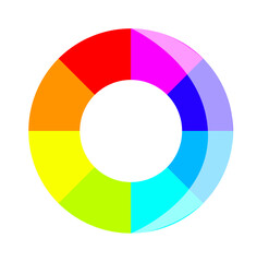 abstract color wheels with shades and tints