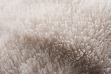 white plush fabric texture background , background pattern of soft warm material