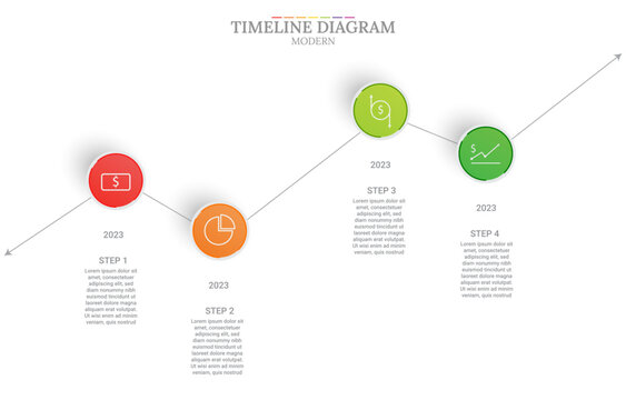info graphic time line for your 6 month, 6 year presentation of your business, up and down chart knowing increase or decrease, 6 step options.