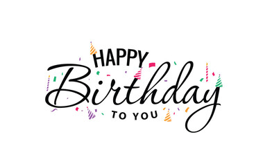 happy birthday text typography	