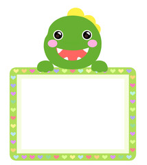 dinosaur character frame, 공룡 캐릭터 프레임