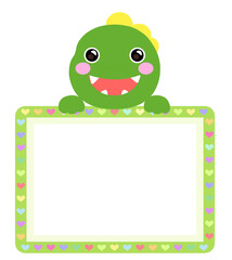 dinosaur character frame, 공룡 캐릭터 프레임