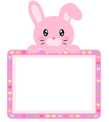 rabbit character frame, 토끼 캐릭터 프레임