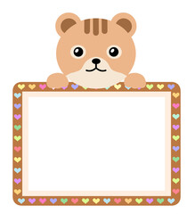 Fototapeta premium squirrel character frame, 다람쥐 캐릭터 프레임