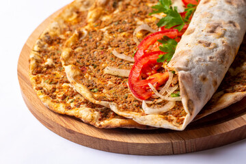 Turkish foods; Turkish pizza / Lahmacun