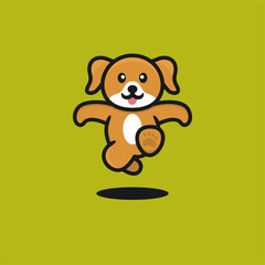 Cute Dog Concept Logo Design