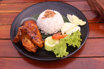 wings with vegetables