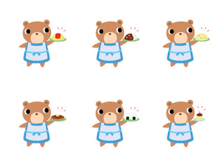 キッチンのクマ　アイコンセット2