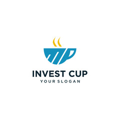 vector investment logo design with cup