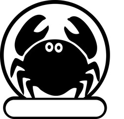 Animal icon pin in black and white colour silhouette design