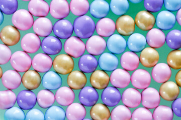 backdrop of colorful easter candies