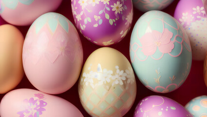easter eggs in a basket, Easter Greetings