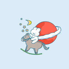 Cute Kawaii Cute bunny funny Sweet rabbit Earth star phone