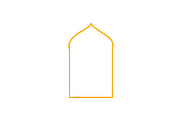 mosque islamic frame gold