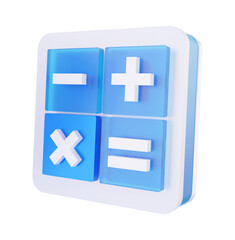 Calculator 3d rendering illustration