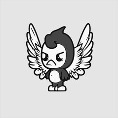 Obraz premium Cute chicken animal logo icon design, white background chicken animal icon illustration