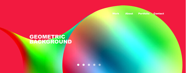 Round shapes and circles geometric abstract background. Vector Illustration For Wallpaper, Banner, Background, Card, Book Illustration, landing page