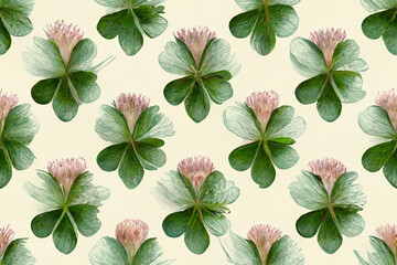 seamless pattern with green leaves