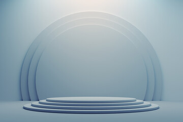Obraz premium Blue product podium