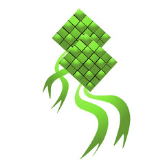 Ramadan theme illustration, ketupat. This design is perfect for icon posters, greeting cards, website wallpapers, and others with the theme of Ramadan and Eid al-Fitr, Eid al-Adha