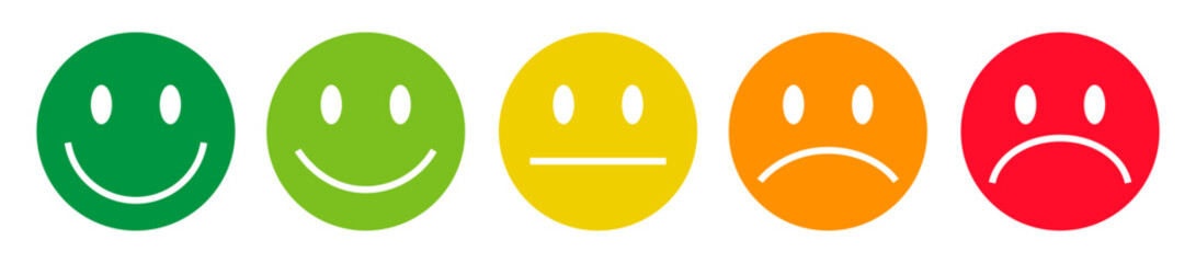 Fototapeta na wymiar Emoji face solid icons design collection. Good and bad mood expression symbol. 