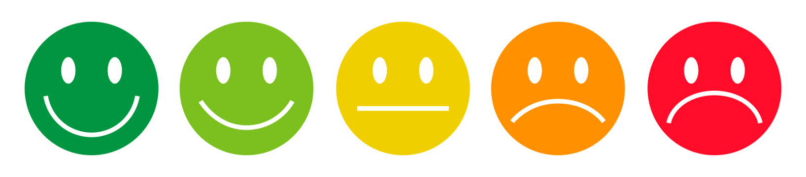 Emoji face solid icons design collection. Good and bad mood expression symbol.	