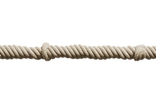 brown twisted rope isolated on white background, simple minimalistic design